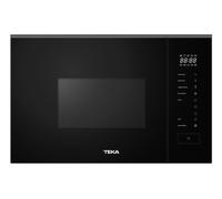 TEKA MLEG 820 BIS FI - Microonde Integrabile con Grill, Capacità 20 L, 3 Funzioni di cottura, Uscita 800 W, 8 menu, Interno Inossidabile, Display Elettronico Bianco, Colore Vetro Nero