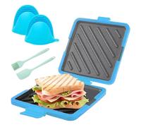 Microonde Toastie Sandwich Maker, 3 in 1 efficiente macchina per formaggi grigliati a microonde con piatto antiaderente, tostapane per formaggio grigliato e panini per cucina domestica (blu)
