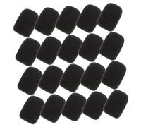 Microphone Cover Mic Cover Windscreen 24pezzi Nero | Sponge, Facile da Pulire e Sostituire, Forma Delicata, Confezione da 24 Pezzi