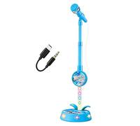 Microphone For Kids Pretend Play Props Singing With Light | Kids Sing-Along Machine with Stand for Birthday Party Home School Outdoor Singing