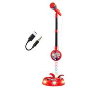 Microphone For Kids Pretend Play Props Singing With Light | Kids Sing-Along Machine with Stand for Birthday Party Home School Outdoor Singing