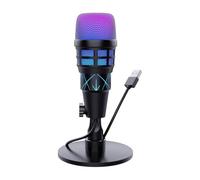 Microphone Gamings - PC USB Per Video Podcast | Microfono Computer USB | Per Cuffie Indicatore RGB Per La Registrazione Dello Streaming Podcast Music Aurburità In Studio, Microfono Conde