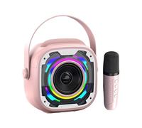 Microphone Speaker Set, Portable Handheld Speakers, Built in Lights and Music Amplifier with Carry Handle for Home, Party, Karaoke, Stage Performance, Outdoor Event, Family Fun