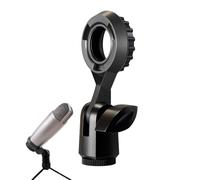 Microphone Stand - 10 cm Desk Clip Holder, Shockproof Metal Streaming Accessory, Adjustable Rotatable Audio Mount For Podcast Recording | Non-Slip Universal Clip For Home Office Studio Virtual Mee