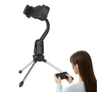Microphone Tripod Stand, Foldable Mic Stand, Desktop Mic Stand, Mic Clip Holder, Lightweight Mic Stand, Tripod Stand for Mic, Desktop Microphone Stand, for Singing, Performance