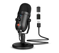 Microphone USB Condenser Microphone Computer Gaming Podcast Streaming YouTube Mic With Noise Reduction Compatible with Mac,IOS,Compatible with iPhone,Type-C Phone Suitable for anchor, dubbing studio,