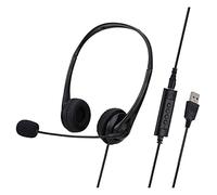 Microphone USB Headset with Microphone Noise Reduction Computer PC Headphone Lightweight Customer Service Wired Headphones (Color : A Size : One Size)