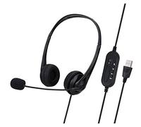 Microphone USB Headset with Microphone Noise Reduction Computer PC Headphone Lightweight Customer Service Wired Headphones (Color : A Size : One Size)
