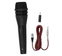 Microphone Wired Dynamic Cardioid Handheld Mic for Karaoke Singing Home Outdoor Stage Speech (Black)