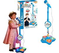 Microphone with Stand for Kids - Microphone for Kids, Colorful Lights Portable Karaoke Machine Singing Christmas and Birthday Gift, Suitable Both Men and Women (Blue)