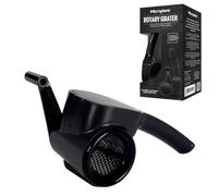 Microplane 39004 - Grattugia rotante, Lama fine per grattugiare senza sforzo formaggi duri, cioccolato e noci - Fotoincisa, ultra affilata, Nero