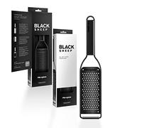 Microplane Grattugia da cucina con lama spessa in acciaio inox Made in USA per formaggio, carote, zenzero, cocco e rafano della serie Black Sheep
