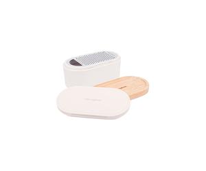 MICROPLANE Grattugia manuale con contenitore Cashmere / Bamboo beige
