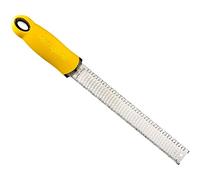 Microplane Grattugia Zester Giallo ideale per Agrumi, Formaggio a Pasta dura, Zenzero, Cioccolato e Noce Moscata con Lama Fine - Made in USA