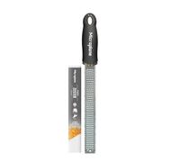 Microplane Grattugia Zester Nero Ideale per Agrumi, Formaggio a Pasta Dura, Zenzero, Cioccolato e Noce Moscata con Lama Fine - Made in USA