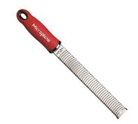 Microplane Grattugia Zester Rosso Ideale per Agrumi, Formaggio a Pasta Dura, Zenzero, Cioccolato e Noce Moscata con Lama Fine - Made in USA
