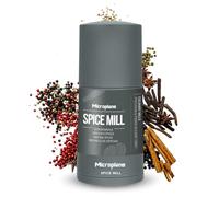 Microplane Macina Spezie 2in1 - Eucalipto | Macina Spezie Manuale con Lama in Acciaio Inox Ultra Affilata Grattugia Noce Moscata, Cannella, Fave di Tonka, Pepe Lungo, Noci e altro Contenitore Ermetico