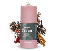Microplane Macina Spezie 2in1 - Rosa Malva | Macina Spezie Manuale con Lama in Acciaio Inox Ultra Affilata Grattugia Noce Moscata, Cannella, Fave di Tonka, Pepe Lungo, Noci