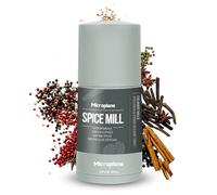 Microplane Macina Spezie 2in1 - Salvia | Macina Spezie Manuale con Lama in Acciaio Inox Ultra Affilata Grattugia Noce Moscata, Cannella, Fave di Tonka, Pepe Lungo, Noci e altro Contenitore Ermetico