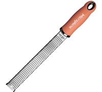 Microplane Grattugia Zester Terracotta ideale per Agrumi, Formaggio a Pasta dura, Zenzero, Cioccolato e Noce Moscata con Lama Fine - Made in USA