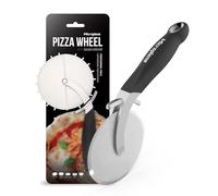 Microplane Tagliapizza Professionale XL Inox con Manico Antiscivolo e Copri-lama | Lama extra-affilata doppio-smusso |Professional Pizza Wheel | Per pizza, quiche, focaccia | Lavabile lavastoviglie
