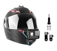 micros2u Supporto per casco da moto (include bracci di estensione POV extra) per tutti i modelli GoPro Hero + la maggior parte delle action cam