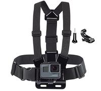 micros2u Supporto pettorale regolabile con gancio a J compatibile con GoPro Hero 11 10 9 8 7 6 5 4 3/AKASO ek7000, Apeman a100/Apexcam/LeadEdge Action Sports Outdoor