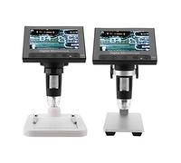 Microscope DM4 2MP 500/1000X Digital Electronic Microscope 4.3" Display Magnifier Comes with a Support Platform and LED Light (Color : Aluminum Alloy)