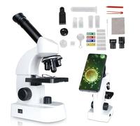 Microscopi Microscopio biologico monoculare portatile in plastica di piccole dimensioni for bambini, famiglie, scuole e laboratori educativi