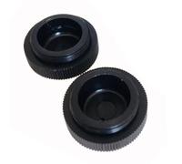 Microscopio 2 pezzi RMS tappo a vite in plastica nera copriobiettivo for microscopio porta for protezione
