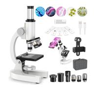 Microscopio 40X-2000X per Bambini Studenti Adulti: Microscopio Ottico Professionale per Lab, Casa e Scuola con Vetrini, Supporto per phone, Struttura in Metallo, Regalo Educativo per ragazzi 8-12