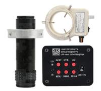 Microscopio 4K UHD FHD 60FPS Microscopio video elettronico industriale Microscopio digitale e obiettivo 120X con attacco C con luce ad anello regolabile a 56 LED - Blu