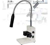 Microscopio a fibra ottica a LED, luminosità e apertura regolabili, sorgente luminosa a collo d'oca flessibile, temperatura di colore 6000 K per indagini con zoom stereo