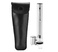 Microscopio a lente d'ingrandimento, mini luce a LED 100X Portatile portatile Lente d'ingrandimento Lente d'ingrandimento Microscopio leggero Tasca in vetro + custodia in pelle