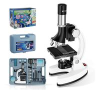 Microscopio Bambini 1200X Kit Scientifico con Vetrini Preparati Corpo Metallo