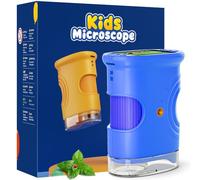Microscopio Bambini, Temodu da 2,0 Pollici 1000X 4K Microscopio Digitale Bambini, con 8 LED Regolabili, USB Ricaricabile, Idea Regalo di Natale e Ritorno a Scuola, per Bambini 3-12 Anni (382-Blue)