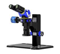 Microscopio binoculare, kit professionale da laboratorio 7X-45X con oculari PL10X25, lente ausiliaria 0,75X, luce magnetica a LED per studenti e principianti