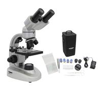 Microscopio Binofield Omegon, 40x-800x, LED | Osservazioni precise con visione binoculare | Per la scuola e l'hobbistica | Accessori completi inclusi | Microscopio a luce riflessa e trasmessa