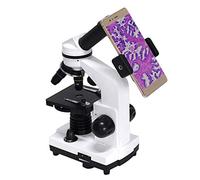 Microscopio biologico, 40x-1600x Compound LED monoculare for studenti Biological Exploration Smartphone Adattatore per riparazioni elettroniche