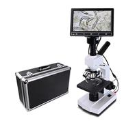 Microscopio Biologico For Acari HD Laboratorio Di Apprendimento Strumento Professionale Sperma Visibile Acquatico Schermo Da 7 Pollici Chiaro E Preciso
