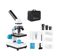 Microscopio biologico HD 2000x monoculare for studenti, laboratorio didattico a LED Facile Da Usare(Package 4)