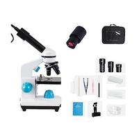 Microscopio biologico HD 2000x monoculare for studenti, laboratorio didattico a LED(Package 5(2MP))