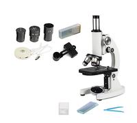 Microscopio Biologico Ottico Interamente In Metallo For Laboratorio Scolastico Home Education Fotografia HD Ad Alto Ingrandimento(Option1-1600X)