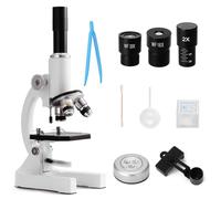Microscopio, Cannocchiale for adulti e bambini, ingrandimento 64X-2400X, cannocchiale composto con diapositive e luce di riempimento for bambini e studenti.
