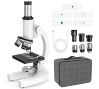 Microscopio composto 40X-2000X per bambini e adulti: microscopio biologico con vetrini e custodia, kit scientifico educativo per studenti principianti - STEM regalo di compleanno per bambini