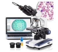 Microscopio composto binoculare a LED con ingrandimento 40X-2500X, fotocamera USB da 0,3 MP, scelta economica for studenti e professionisti in laboratorio