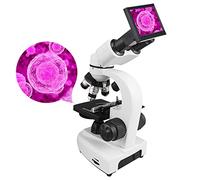 Microscopio Composto Binoculare, con Display da 5,0 Pollici/30 Campioni/Supporto per Telefono Cellulare, Illuminazione A LED, per Esperimento Didattico,10000X