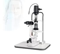 Microscopio con lampada a fessura per laboratorio e oftalmico, leva regolabile a 360°, diottria da 50-82 mm, angolo di fessura 0-180°, ingrandimento 10X/16X