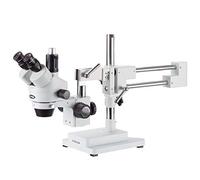 Microscopio con zoom Simul-Focal Stereo 7X-45X, su supporto doppio