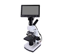 Microscopio Da Laboratorio Biologico Binoculare Digitale HD 5 MP LED USB Con LCD 7 Pollici